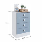 Cômoda De Bebê 4 Gavetas 1320 Baby  Branco/azul