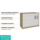 Cômoda De Bebê 4 Gavetas 1 Porta Mila Móveis Peroba Branco Br