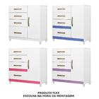 Cômoda De Bebê 4 Gavetas Branco E Rosa Frank Shop Jm