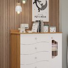 Cômoda De Bebê 4 Gavetas E 1 Porta Soninho Espresso Móveis Na