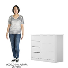 Cômoda De Bebê Branco E Cinza Eloa Phoenix Baby