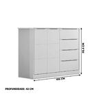 Cômoda De Bebê Branco E Cinza Eloa Phoenix Baby