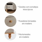 Cômoda De Bebê Com 3 Gavetas Bala De Goma Espresso Móveis Fen