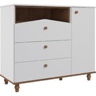 Cômoda De Bebê Com 3 Gavetas E 1 Porta Picolé Espresso Móveis