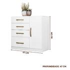 Cômoda De Bebê Com Sapateira Branco Amber Shop Jm