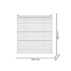 Cômoda De Bebê Com Trocador Doce Sonho 2523 Branco