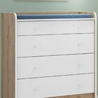 Cômoda De Bebê Com Trocador Doce Sonho 2523 Carvalho Rústico/