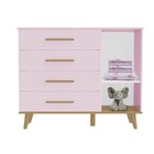 Cômoda De Bebê Fraldário 1 Porta 4 Gavetas Luma Carolina Baby