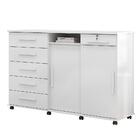 Cômoda De Lukaliam 6 Gavetas 2 P Sapateira C/rodizios Branco