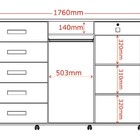Cômoda De Lukaliam 6 Gavetas 2 P Sapateira C/rodizios Branco