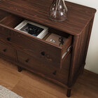 Cômoda De Madeira Adulto 6 Gavetas Cor Imbuia Apoana