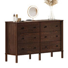 Cômoda De Madeira Adulto 6 Gavetas Cor Imbuia Apoana