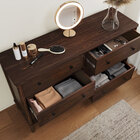 Cômoda De Madeira Adulto 6 Gavetas Cor Imbuia Apoana