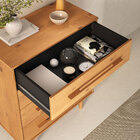 Cômoda De Madeira Alta 4 Gavetas Moderna 80 Cm Freijó Tecca