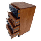 Cômoda De Madeira E Ferro - Modelo Industrial - Com 5 Gavetas