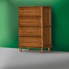 Comoda De Madeira Maciça 4 Gavetas Chicago Atraente Castanho