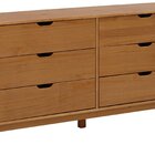 Cômoda De Madeira Maciça 6 Gavetas Grande Marrom Yucatan