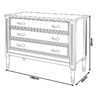 Cômoda Decorativa Munchen Com 3 Gavetas Preto G71 - Gran Belo