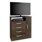 Cômoda Delta 1 Porta 4 Gavetas Barcellona Mocaccino Rústico