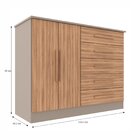 Cômoda Detroit 2 Portas 5 Gavetas Móveis Sul Damasco/nogal Ma