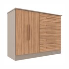 Cômoda Detroit 2 Portas 5 Gavetas Móveis Sul Damasco/nogal Ma