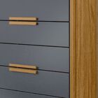 Cômoda Dhara 4 Gavetas Freijó Cinza Moval