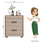 Cômoda Dhara 4 Gavetas - Moval