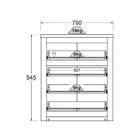 Cômoda Ditália 4 Gavetas Dm-225