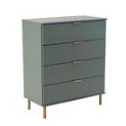 Cômoda Ditália 4 Gavetas Dm-242 Verde Oliva