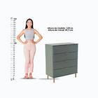 Cômoda Ditália 4 Gavetas Dm-242 Verde Oliva