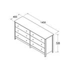 Cômoda Ditália 6 Gavetas Dm-221