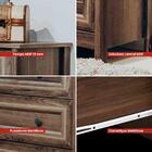 Cômoda Ditália 6 Gavetas Dm-230 Dark Walnut