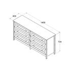 Cômoda Ditália 6 Gavetas Dm-230 Dark Walnut