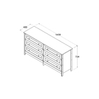 Cômoda Ditália 6 Gavetas Dm-230 Slate Grey