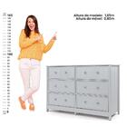Cômoda Ditália 6 Gavetas Dm-234 Cinza