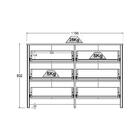 Cômoda Ditália 6 Gavetas Dm-234 Cinza