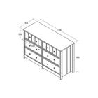 Cômoda Ditália 6 Gavetas Dm-234 Cinza