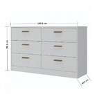 Cômoda Divino 6 Gavetas 100% Mdf Branca - Manbel