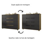 Cômoda Doble 8 Gavetas Com Vistas Flex Nature/titanium - Alba