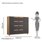 Cômoda Doble 8 Gavetas - Móveis Albatroz