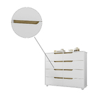 Cômoda Doblô 8 Gavetas Branco Fosco Liso Nature Vistas Flex T