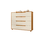 Cômoda Doblô 8 Gavetas Carvalho Grife Off White Vistas Flex T