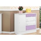 Cômoda Doce Magia Branco Com Lilás - Qmovi