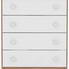 Cômoda Doce Magia Branco Com Lilás - Qmovi