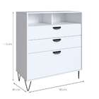 Cômoda Drawer 3 Gv Branco