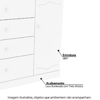 Cômoda Dreams 4 Gavetas 1 Porta E Cabideiro - Branco Cômoda D