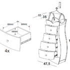 Cômoda Dress - Máxima Cacau/azul Serenata