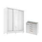 Cômoda E Guarda Roupa Chelsea Branco