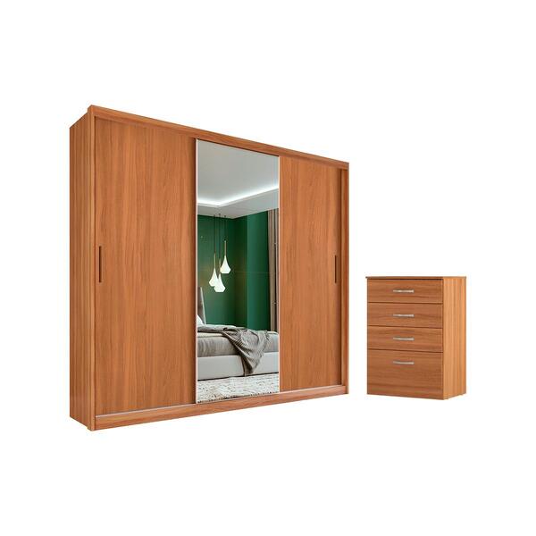 Cômoda E Guarda Roupa Escócia Amêndola Off White Touch