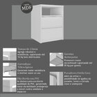 Cômoda E Mesa De Cabeceira 100% Mdf Gales Branco